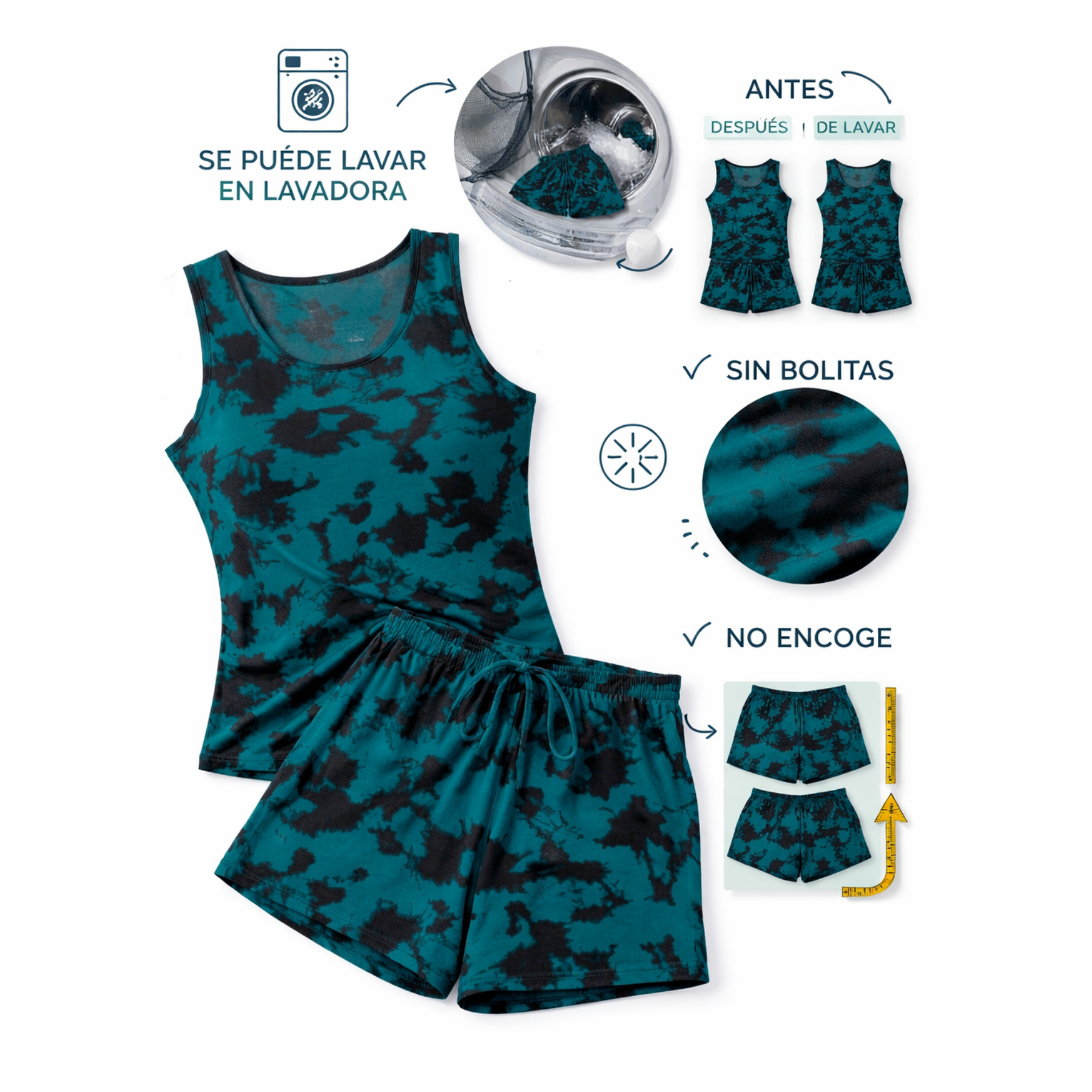 Forest Tie-Dye Women Short Sin Manga