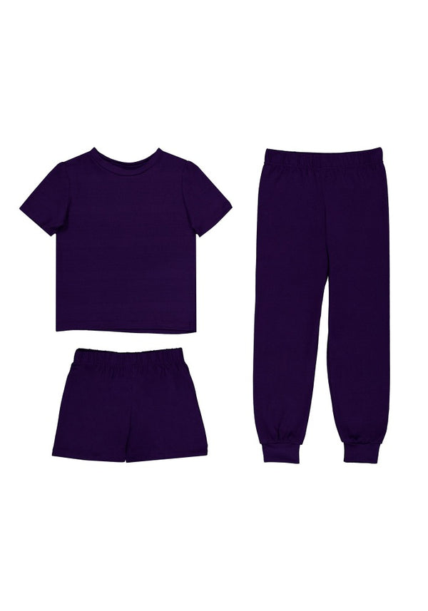 3 Piece Set Kids Purple