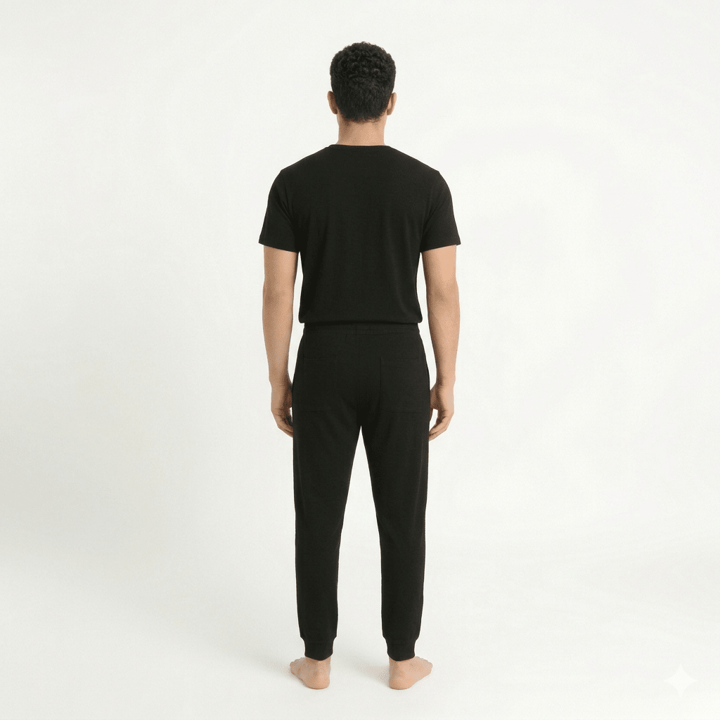 All Black Men Manga Corta Pantalón Cerrado - Reset Loungewear