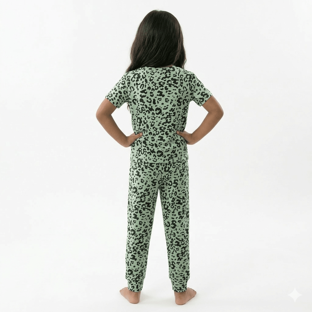 Animal Green Kids Pantalon y Playera Manga Corta - Reset Loungewear