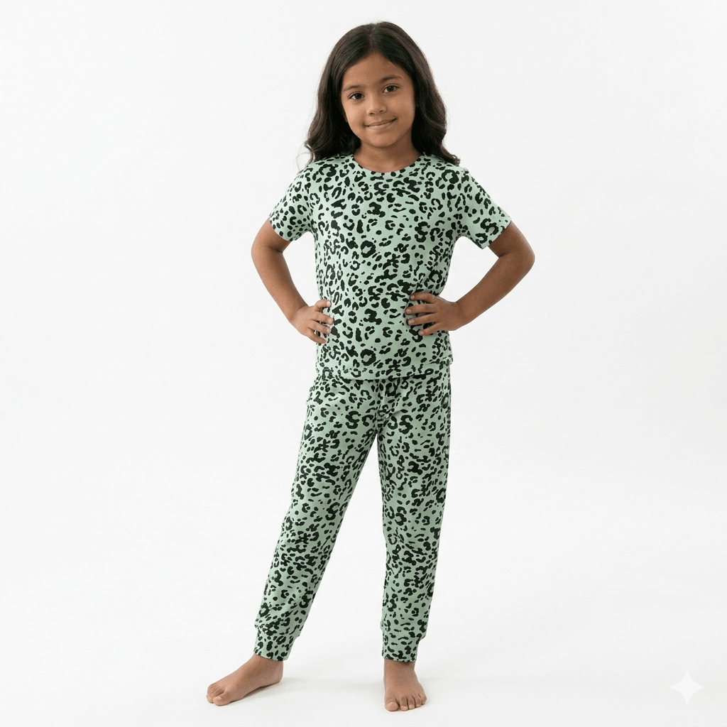 Animal Green Kids Pantalon y Playera Manga Corta - Reset Loungewear