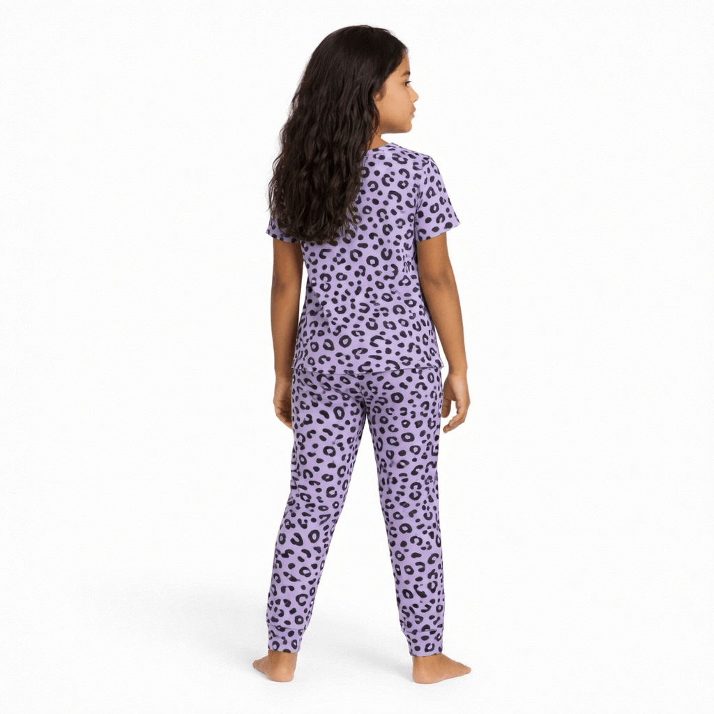 Animal Purple Kids Pantalon y Playera Manga Corta - Reset Loungewear