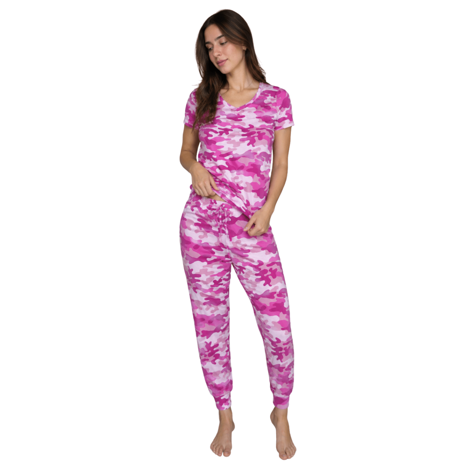 Army Pink Women Pantalon Manga Corta - Reset Loungewear