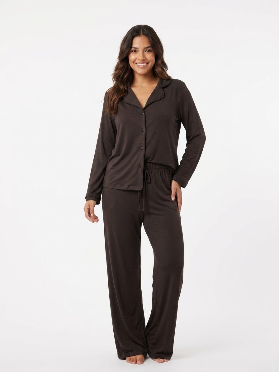 Black-Button Set For Her - Reset Loungewear