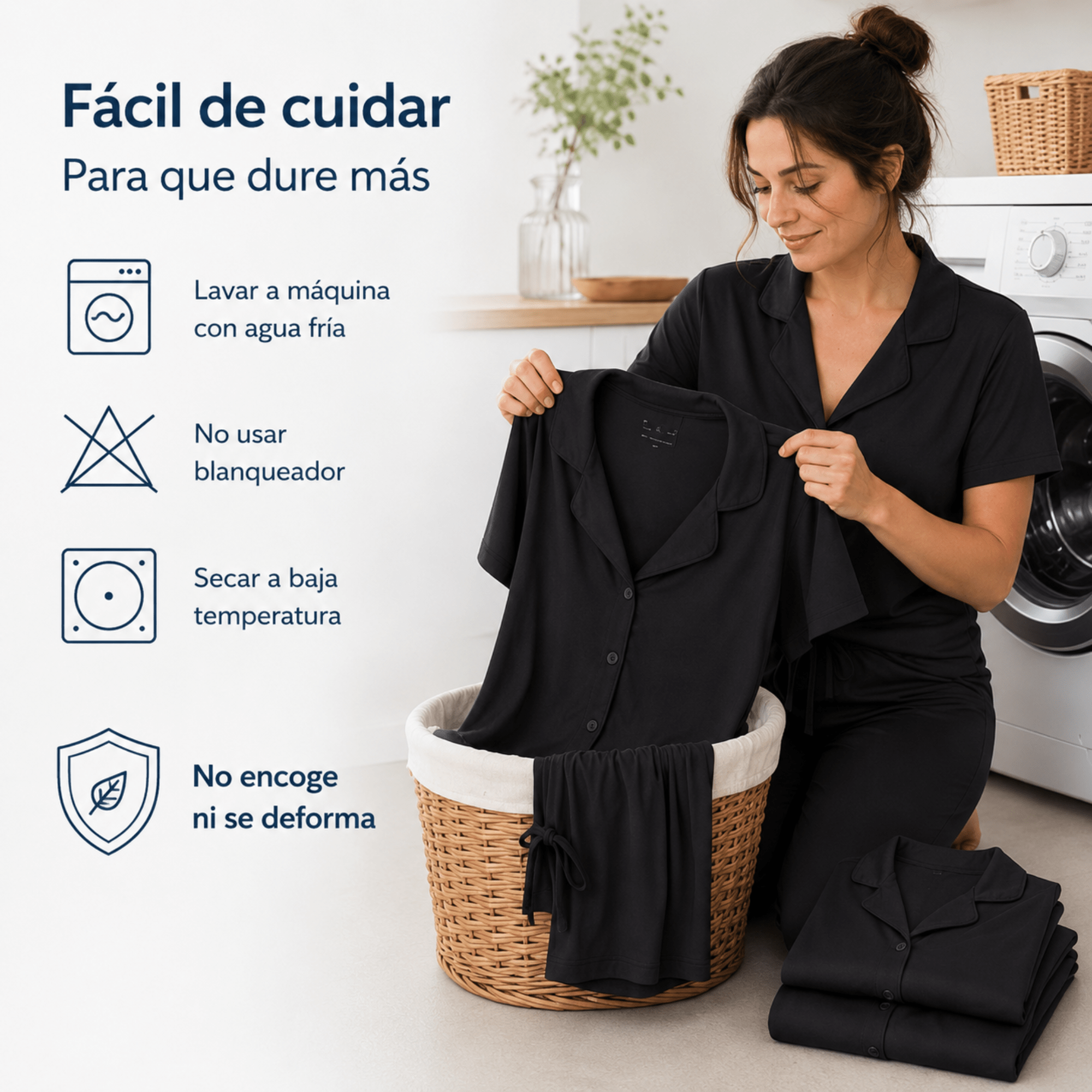 Black-Button Set For Her - Reset Loungewear