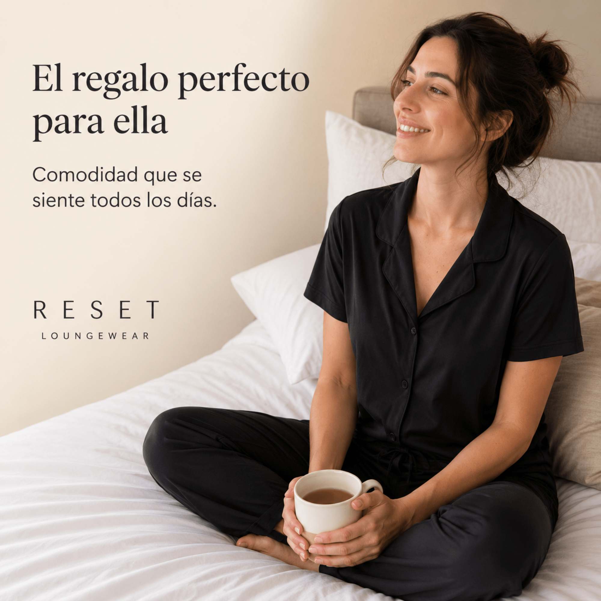 Black-Button Set For Her - Reset Loungewear
