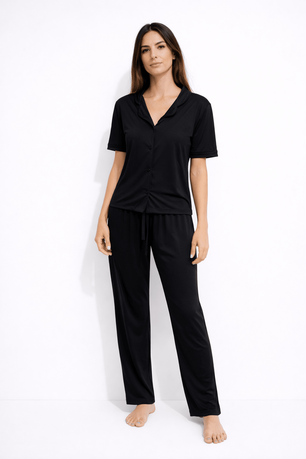 Black - Button Set For Her - Reset Loungewear