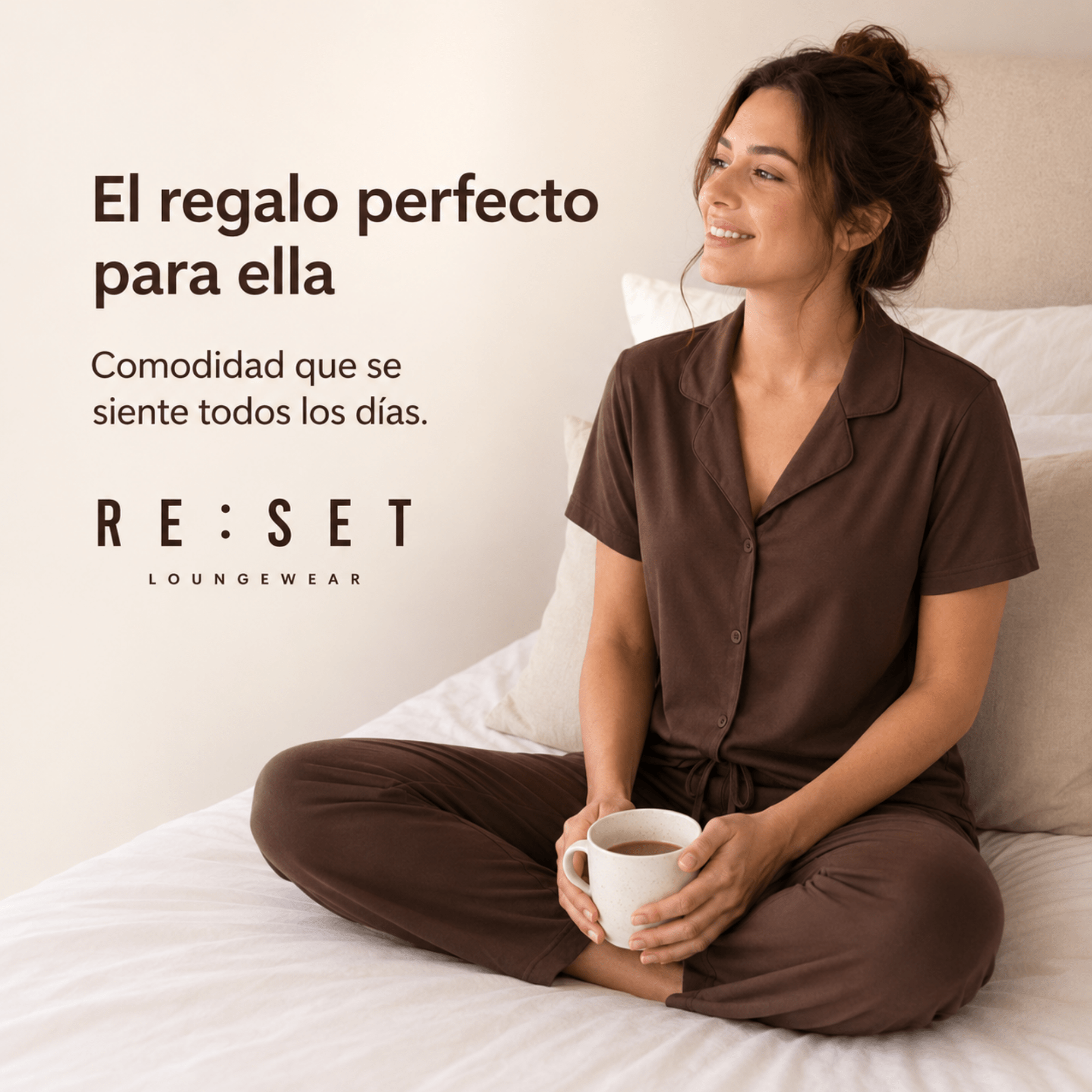 Cacao Button Set For Her - Reset Loungewear