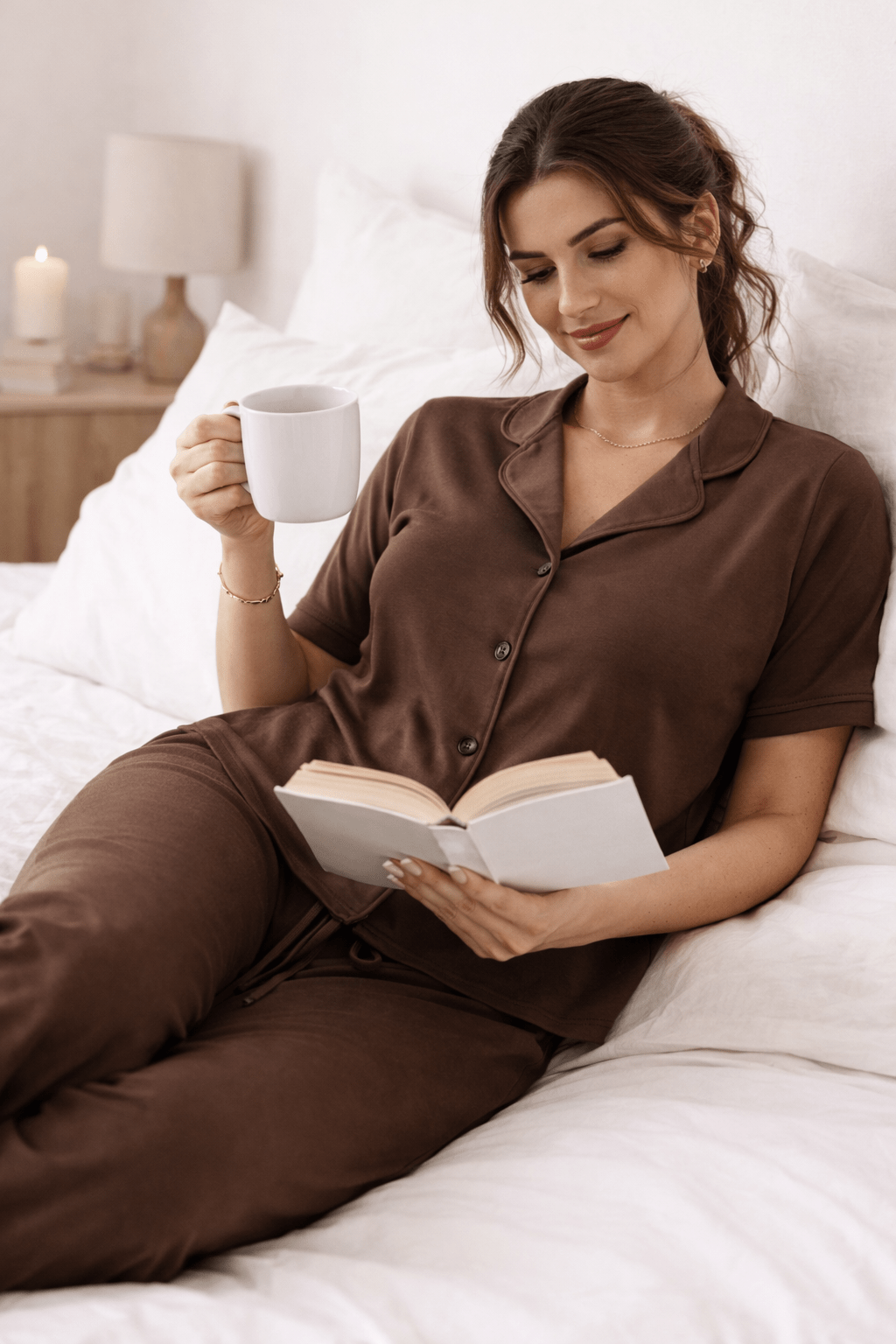 Cacao Button Set For Her - Reset Loungewear