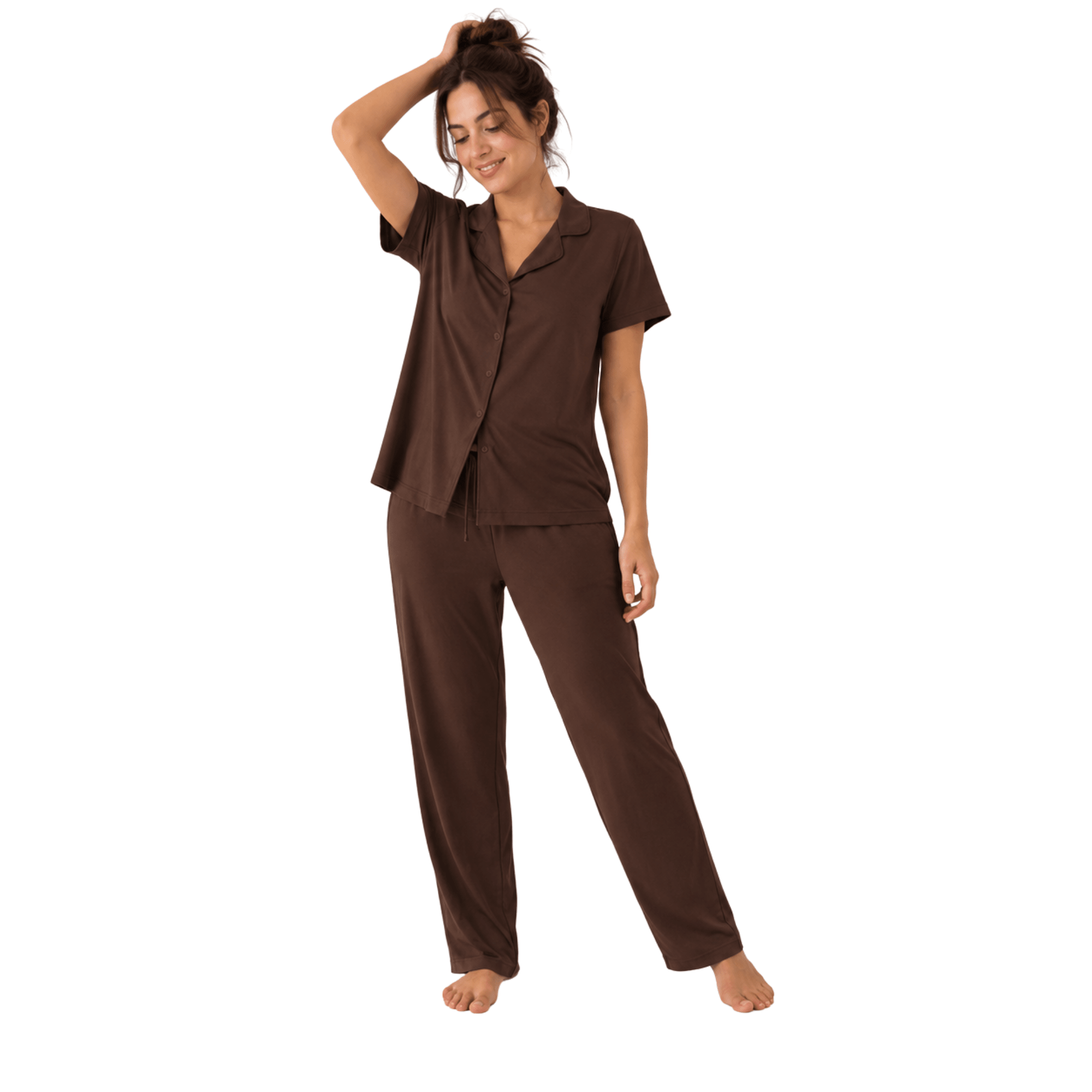Cacao Button Set For Her - Reset Loungewear