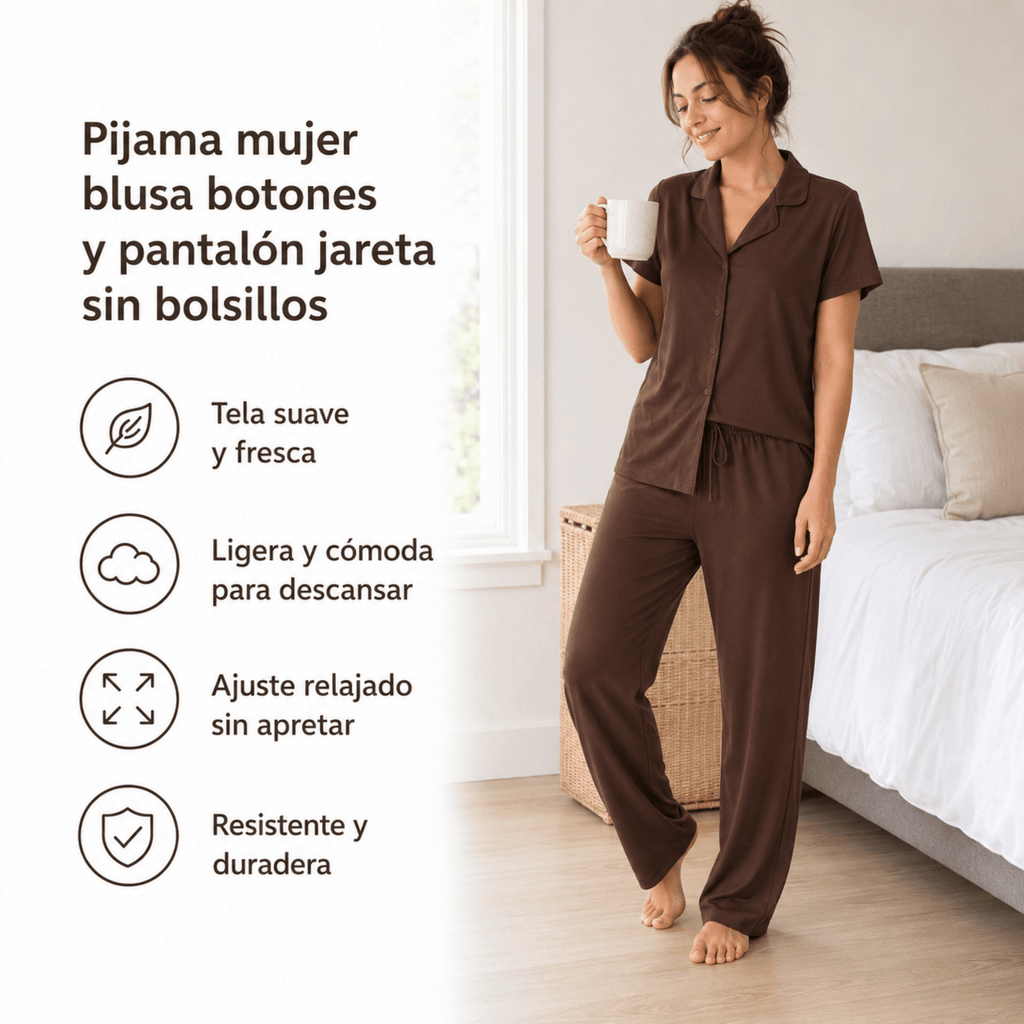 Cacao Button Set For Her - Reset Loungewear