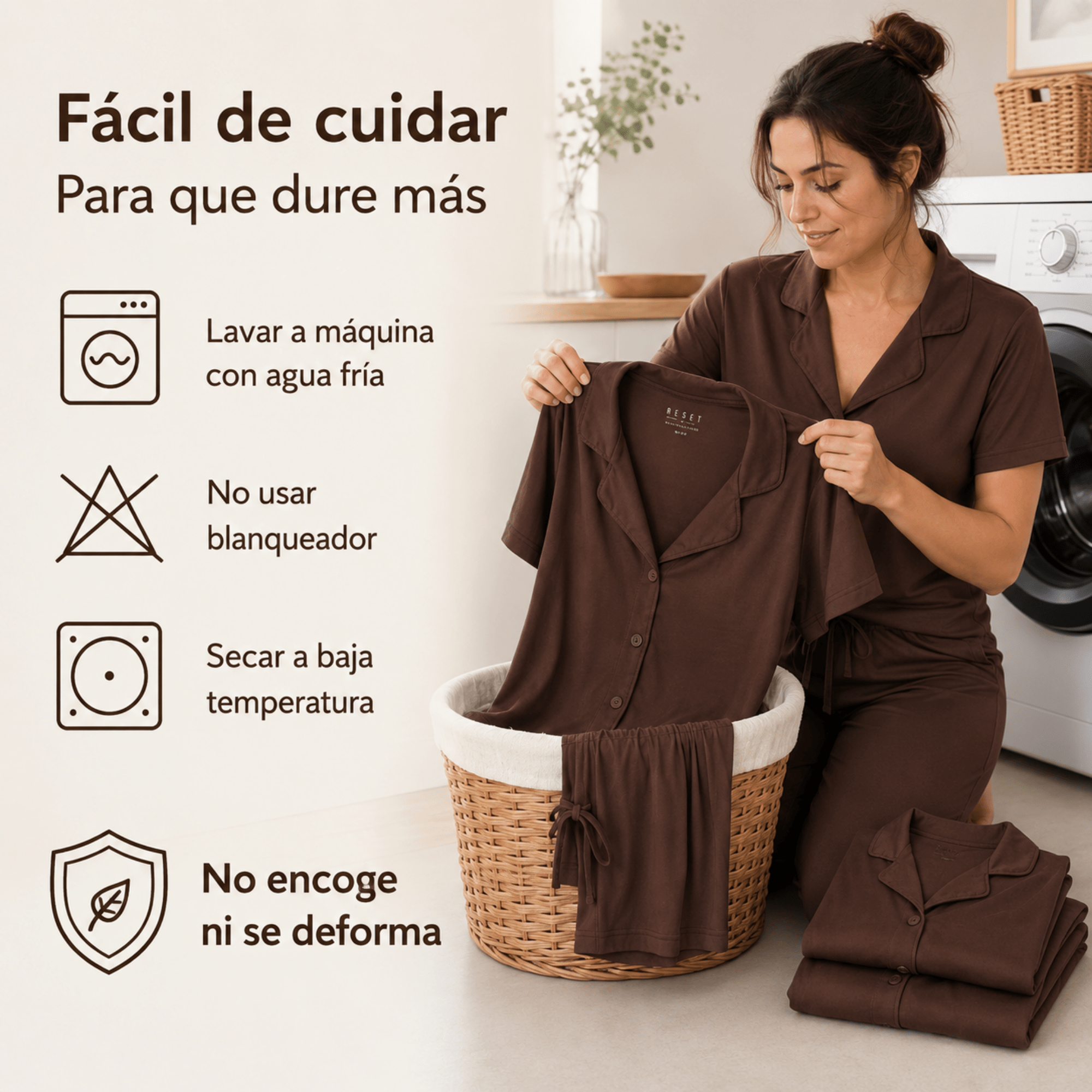 Cacao Button Set For Her - Reset Loungewear