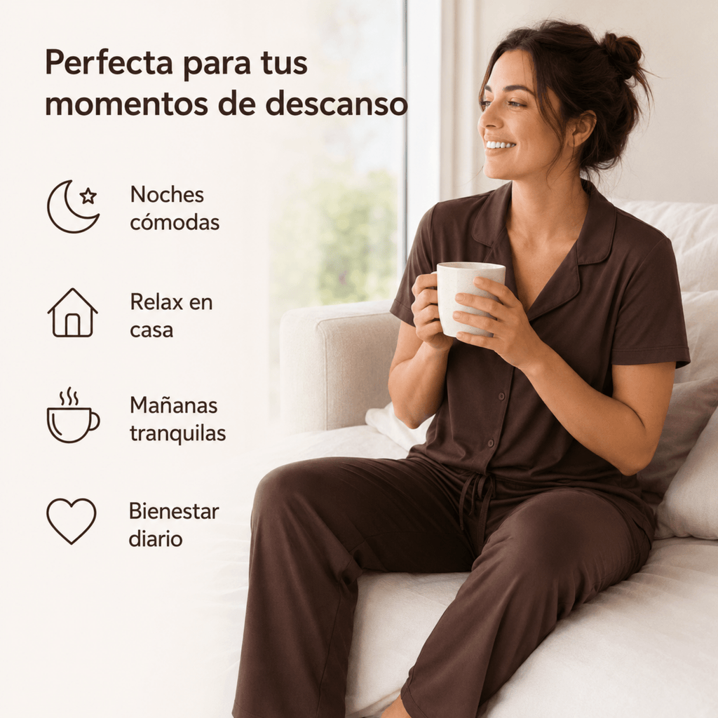 Cacao Button Set For Her - Reset Loungewear