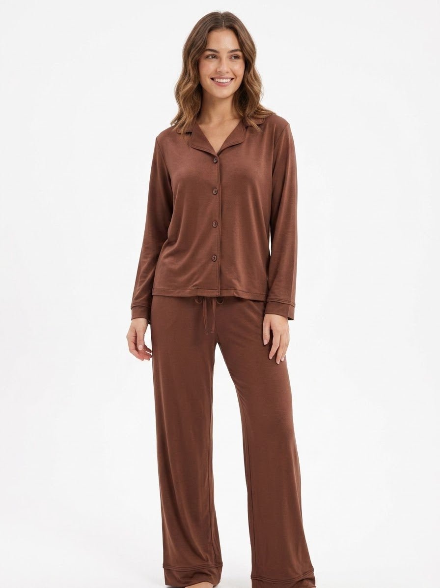 Cacao Essentials Button Set For Her - Reset Loungewear