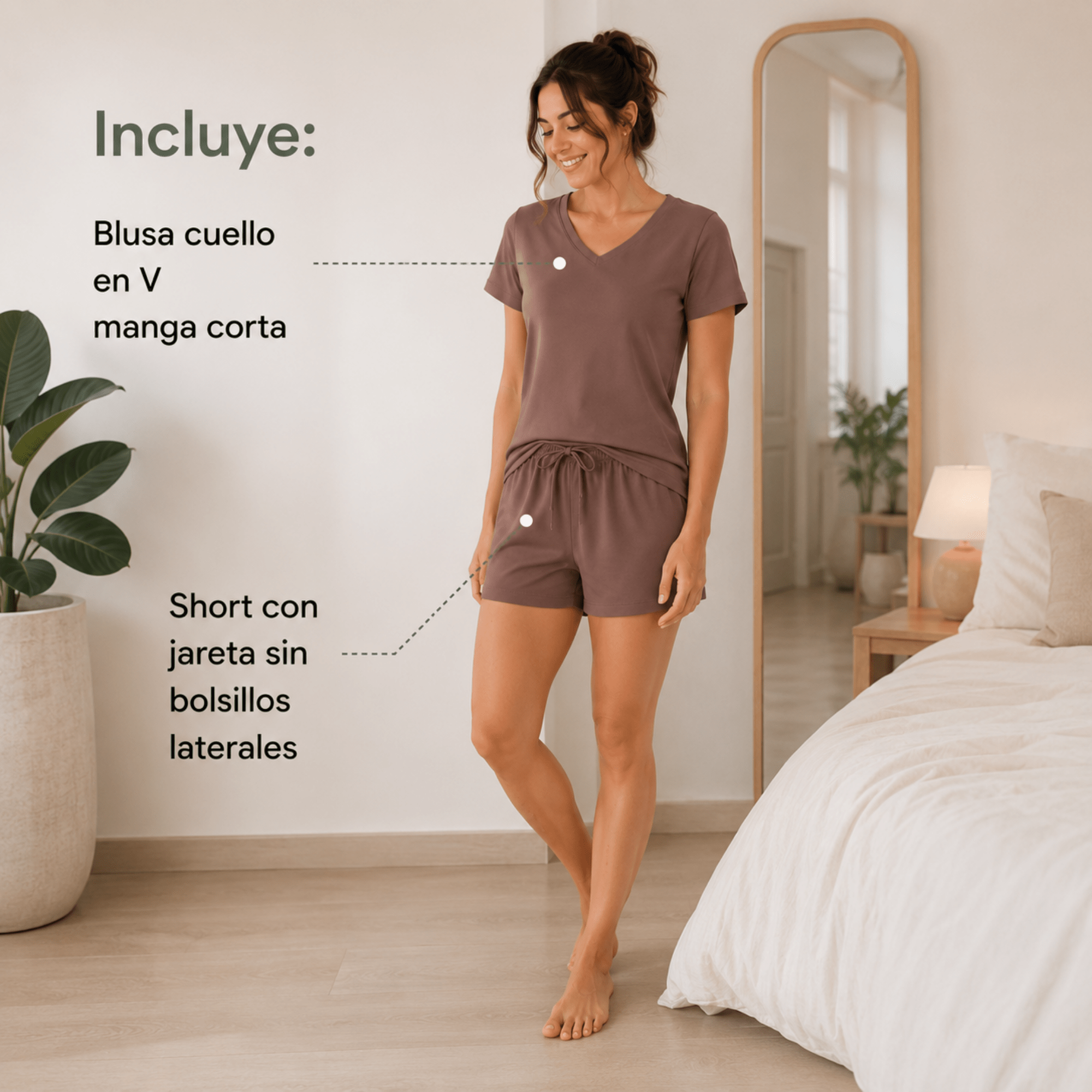 Cacao Shorts For Her - Reset Loungewear