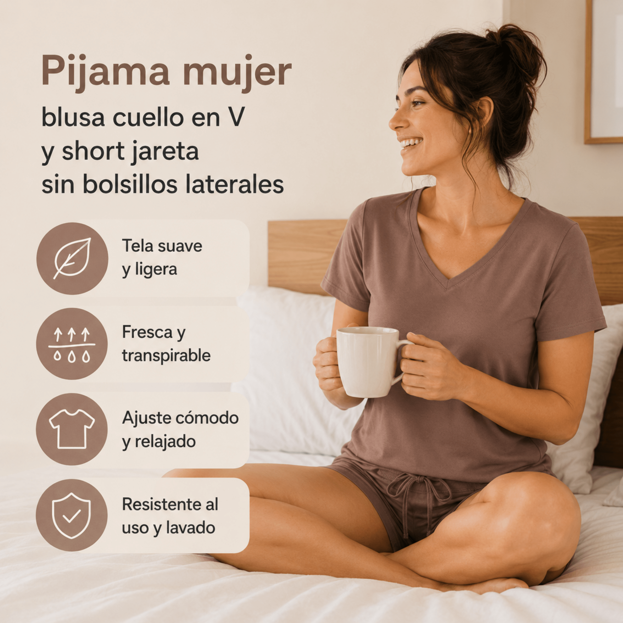 Cacao Shorts For Her - Reset Loungewear