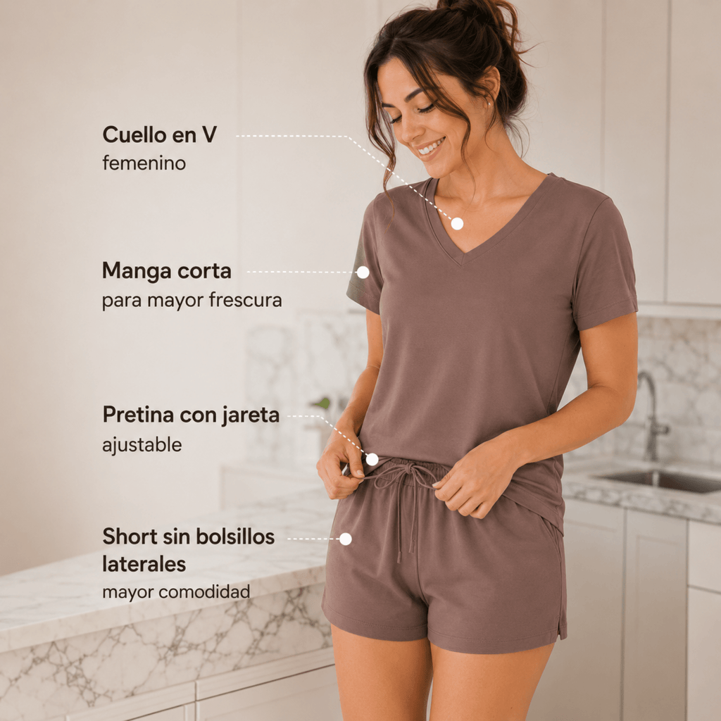 Cacao Shorts For Her - Reset Loungewear
