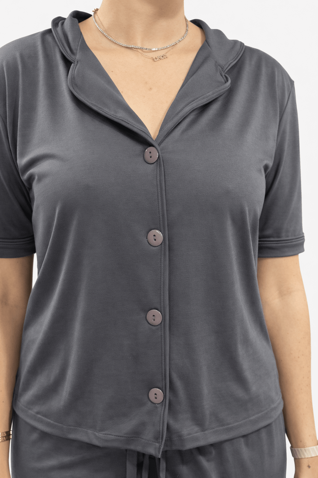 Carbon - Button Set For Her - Reset Loungewear