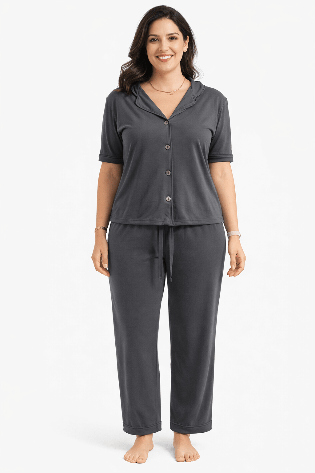 Carbon - Button Set For Her - Reset Loungewear