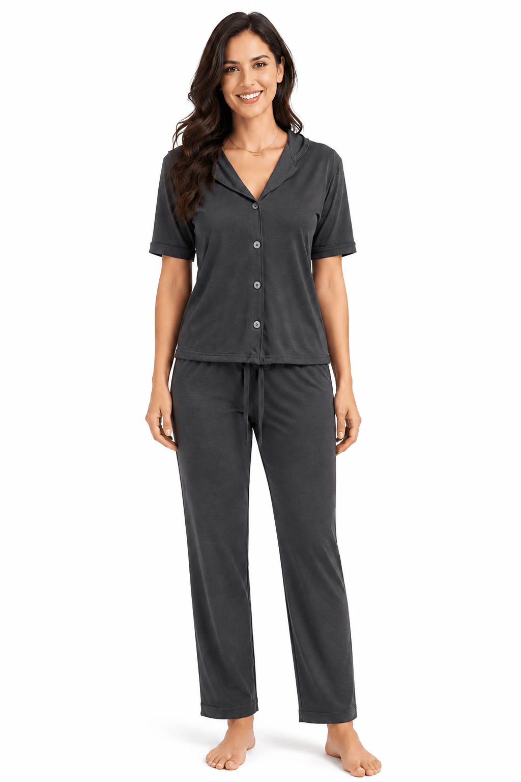 Carbon Essentials Button Set For Her - Reset Loungewear