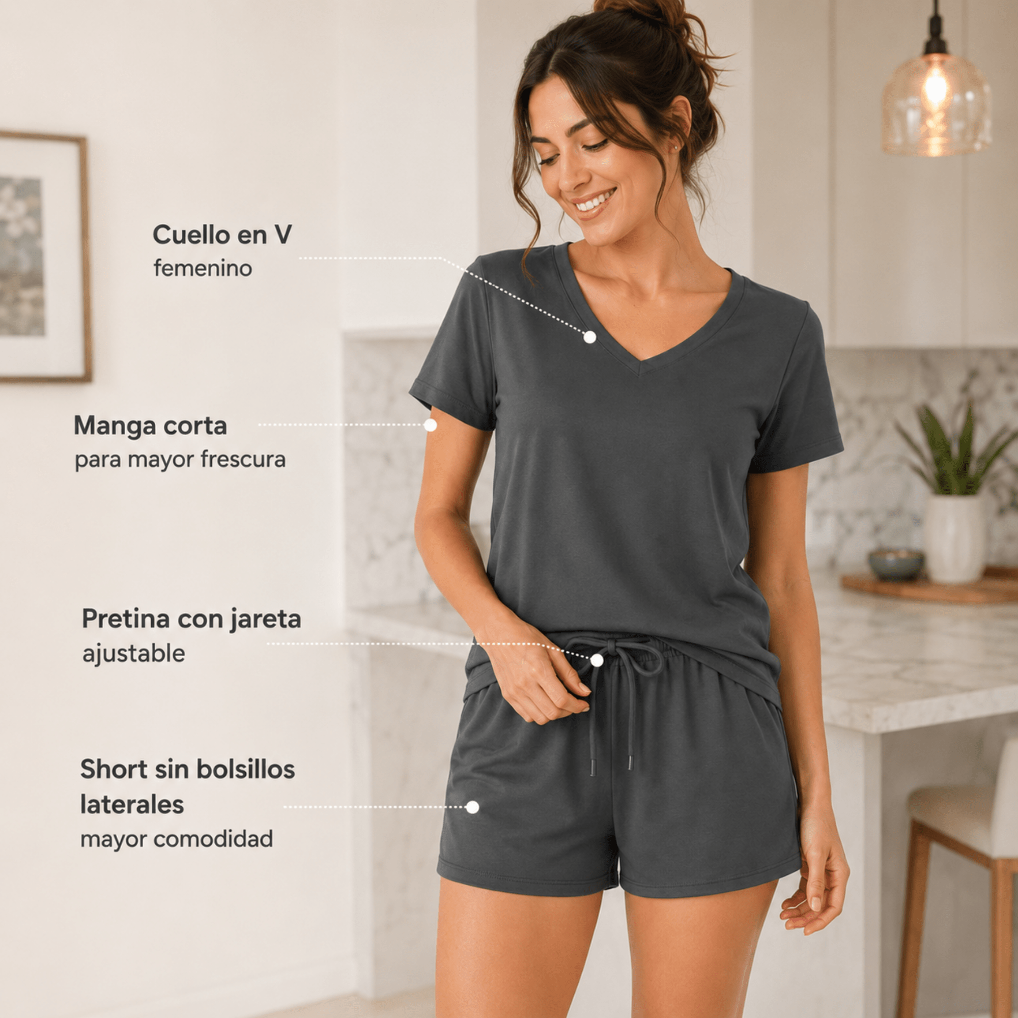 Carbon Shorts For Her - Reset Loungewear