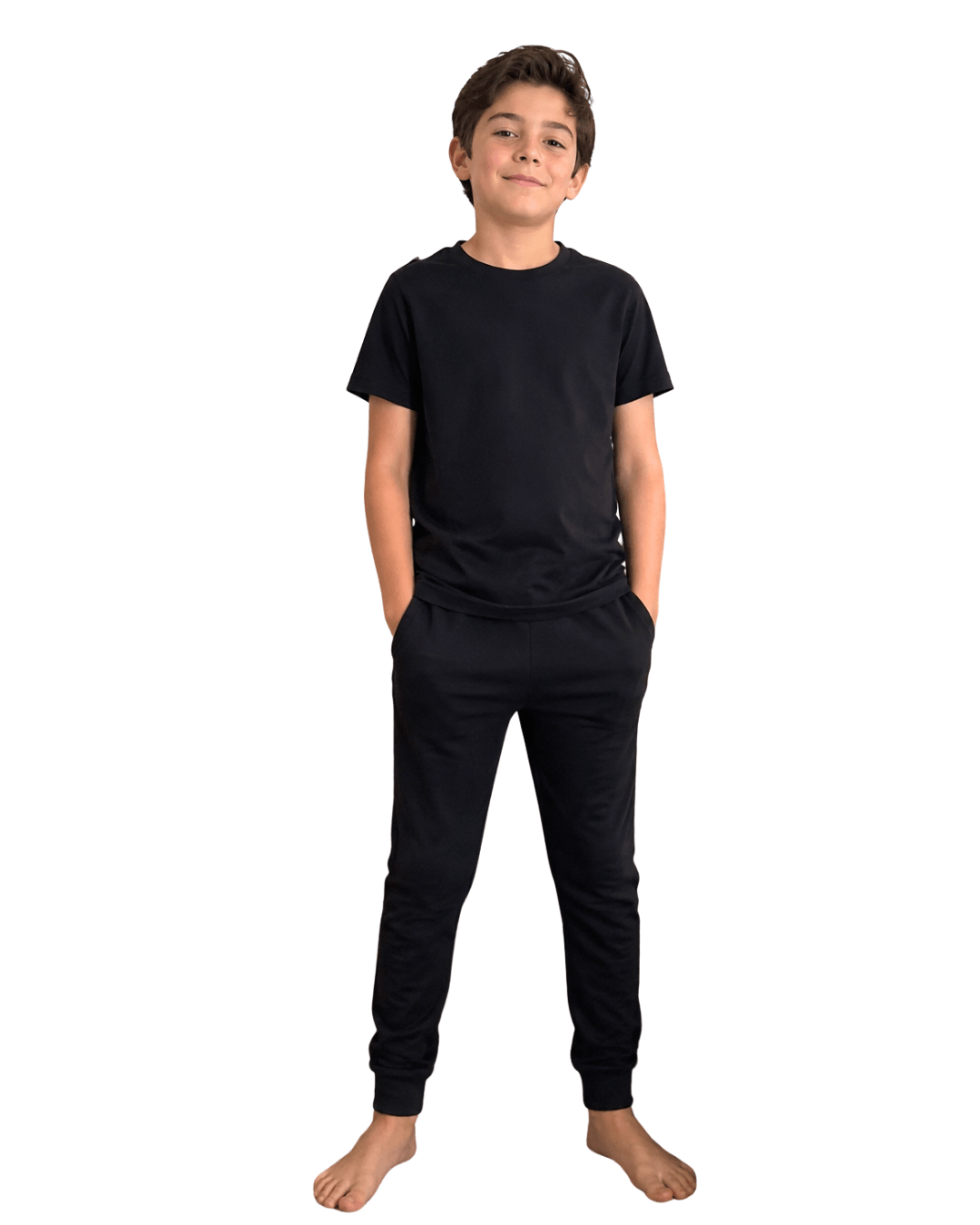 Classic Black Niño Manga Corta - Reset Loungewear