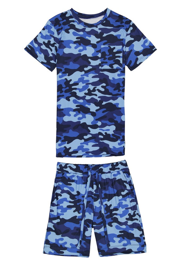 Army Blue Men Short