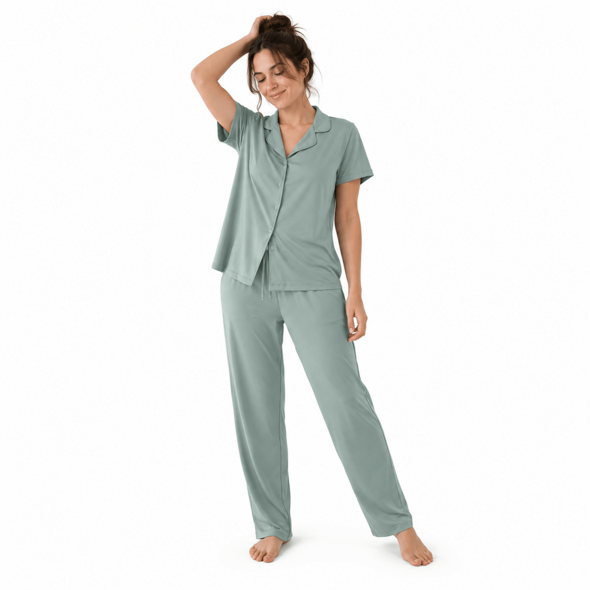 Eucalyptus - Button Set For Her - Reset Loungewear