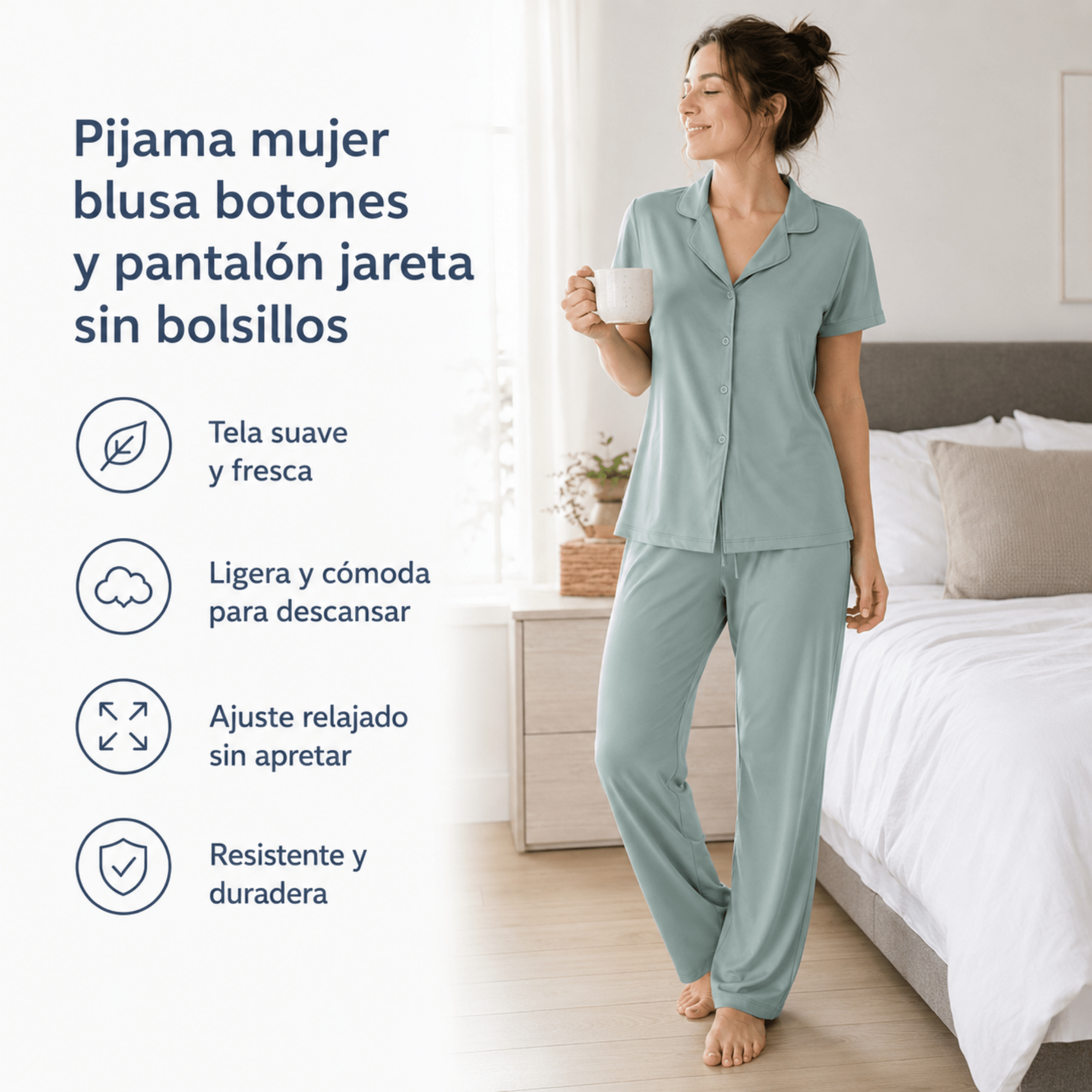 Eucalyptus - Button Set For Her - Reset Loungewear