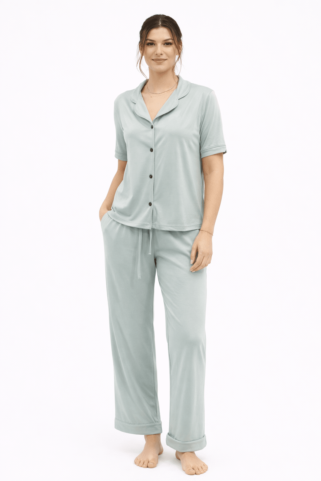 Eucalyptus - Button Set For Her - Reset Loungewear