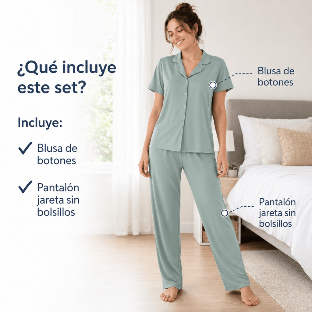 Eucalyptus - Button Set For Her - Reset Loungewear
