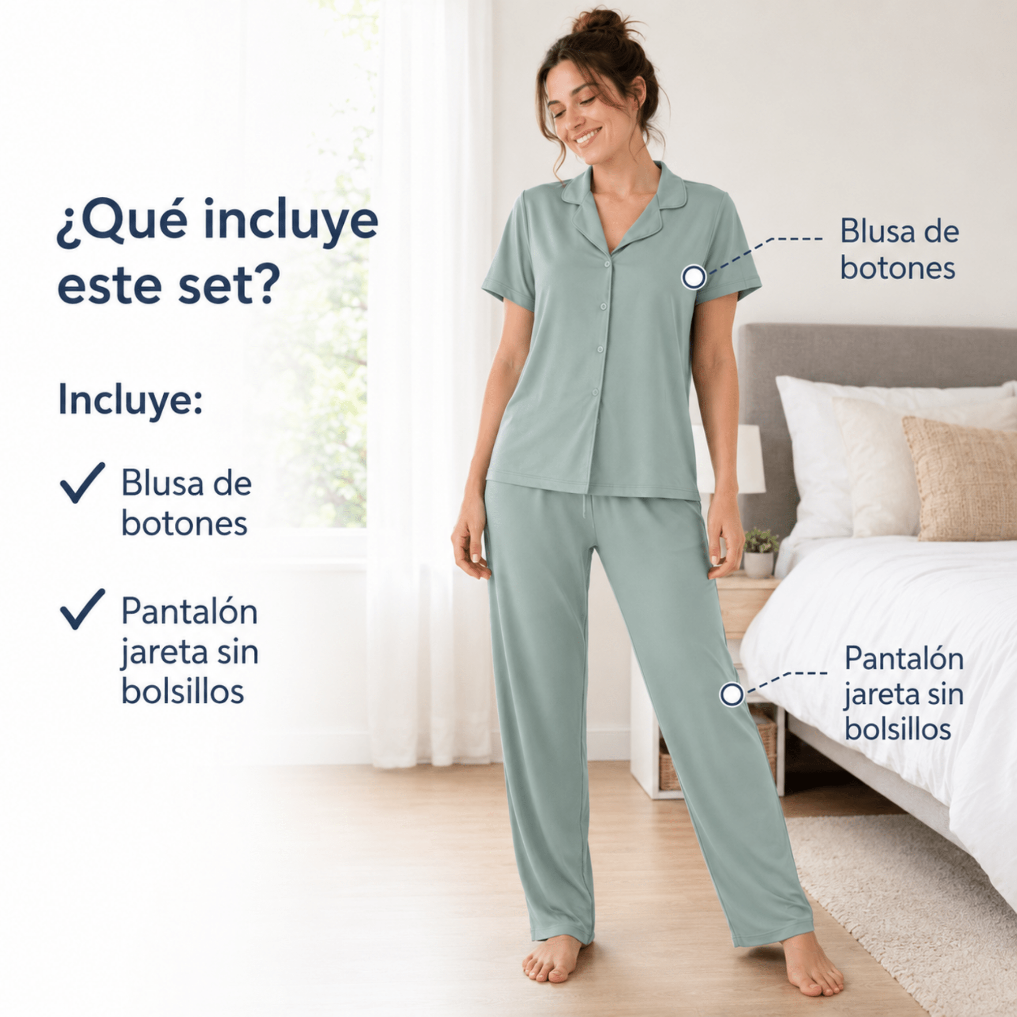 Eucalyptus - Button Set For Her - Reset Loungewear