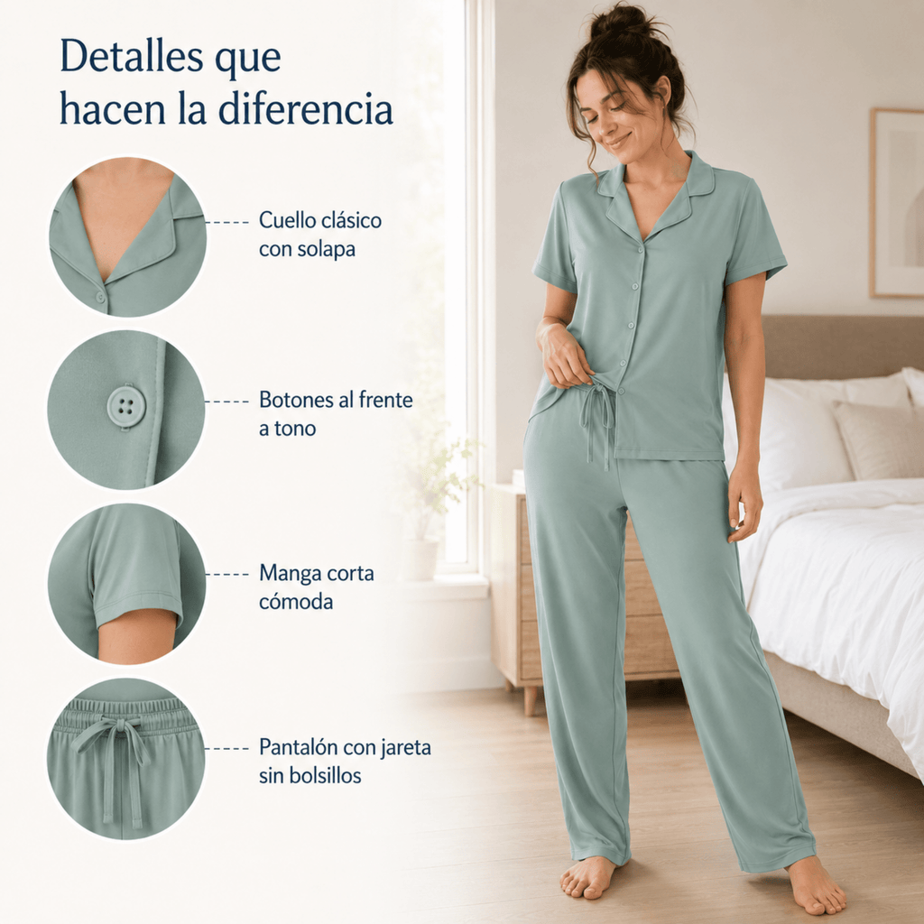 Eucalyptus - Button Set For Her - Reset Loungewear