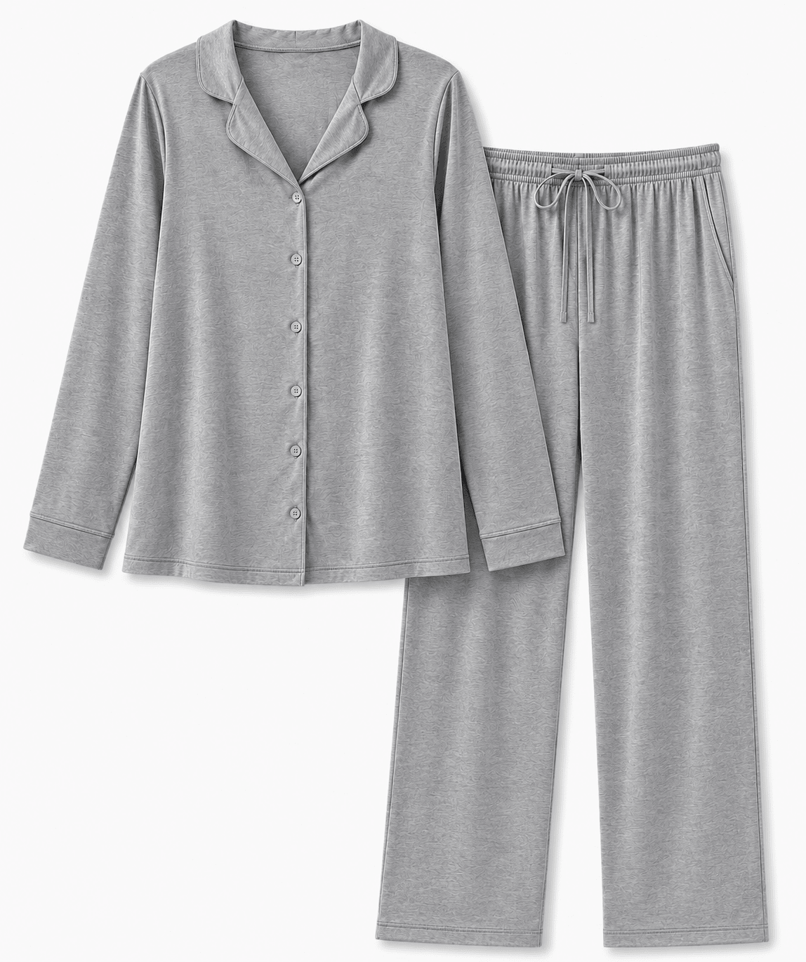 Gray Button Set For Her - Reset Loungewear