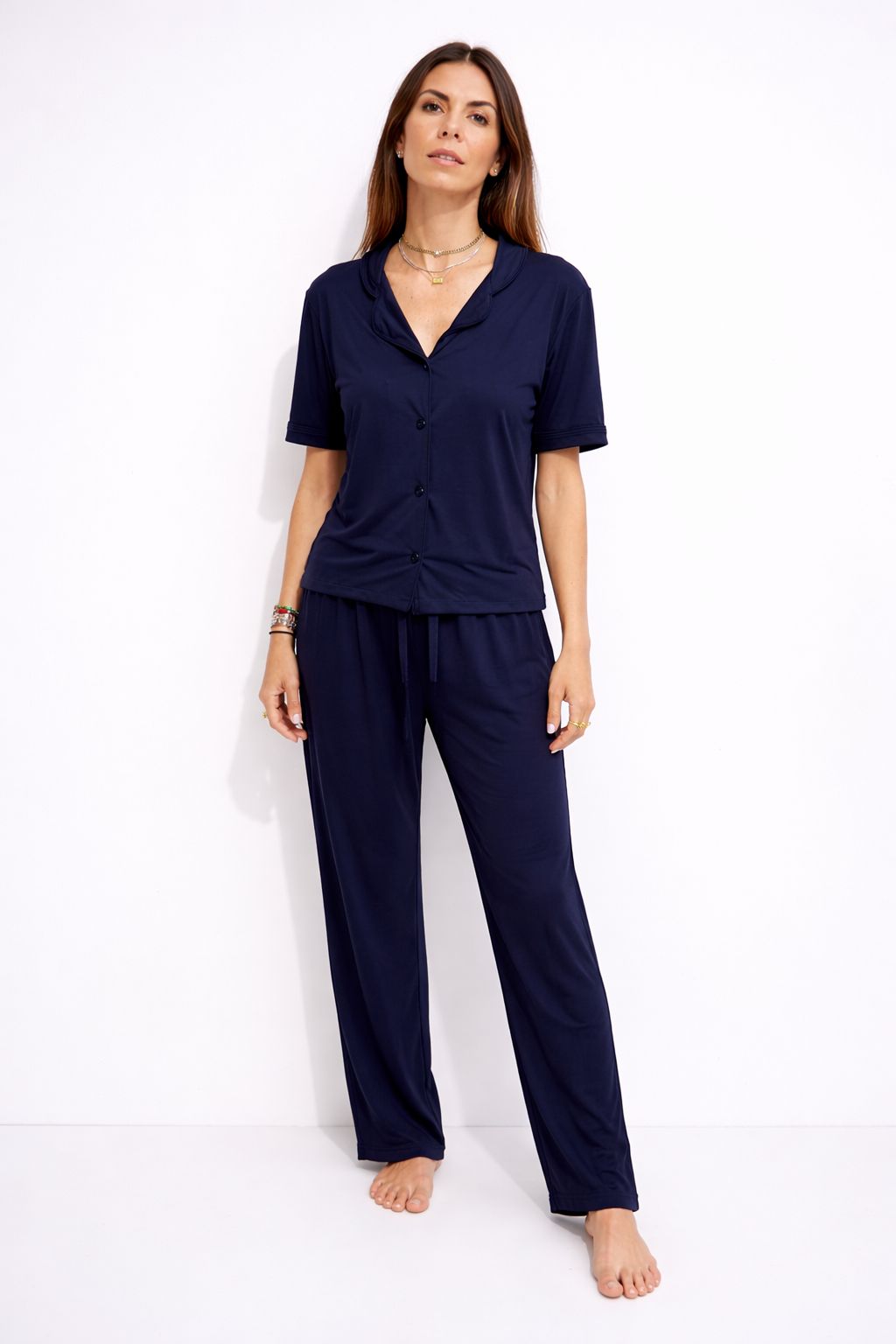 Navy - Button Set For Her - Reset Loungewear
