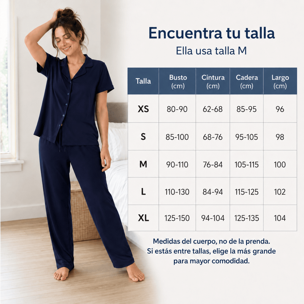 Navy-Button Set For Her - Reset Loungewear