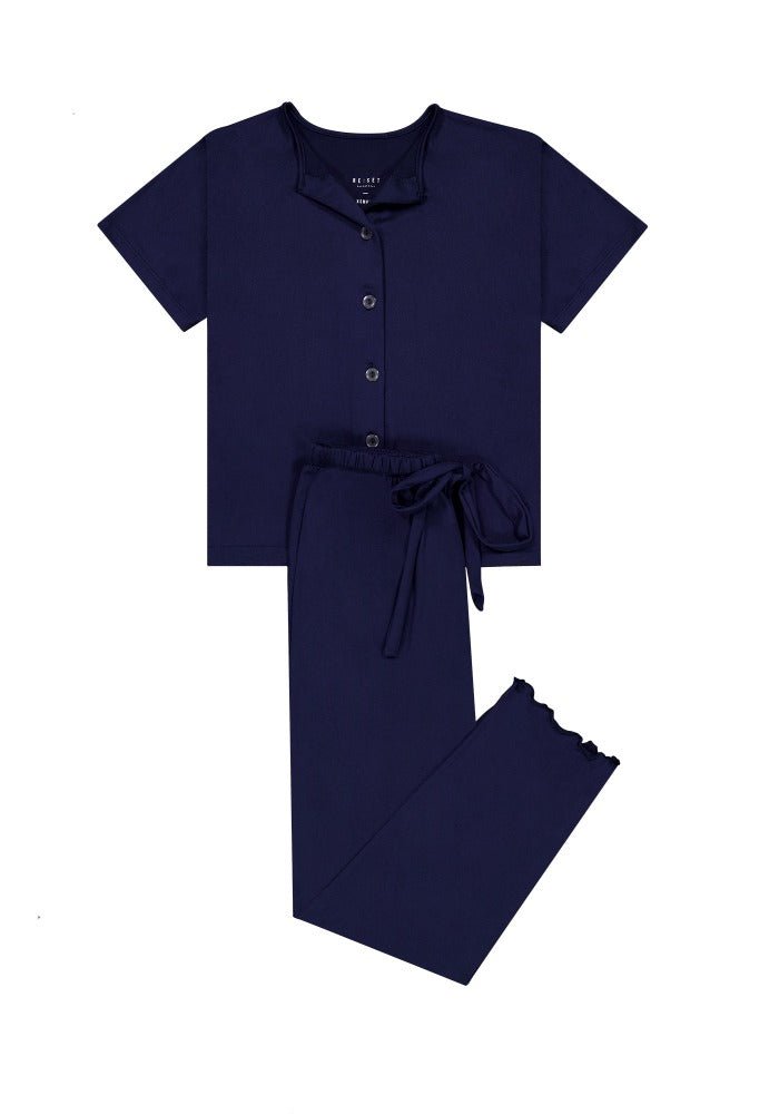 Navy Essentials Pj Set - Reset Loungewear
