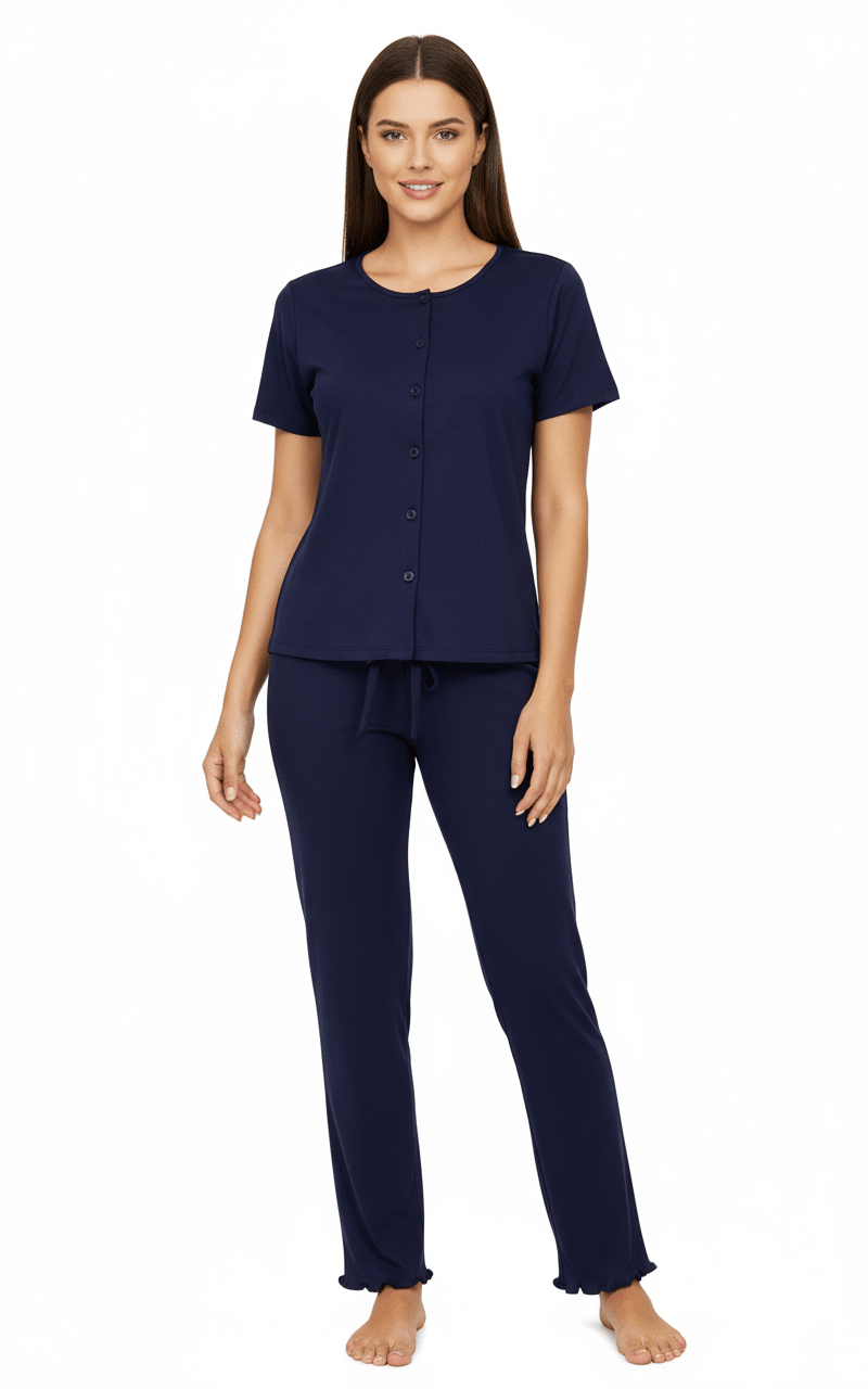 Navy Essentials Pj Set - Reset Loungewear