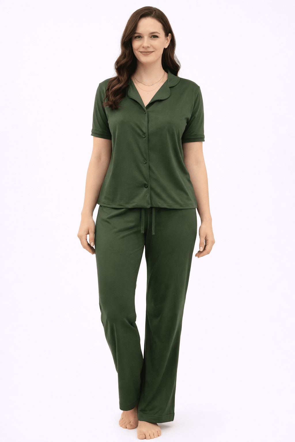 Olive - Button Set For Her - Reset Loungewear