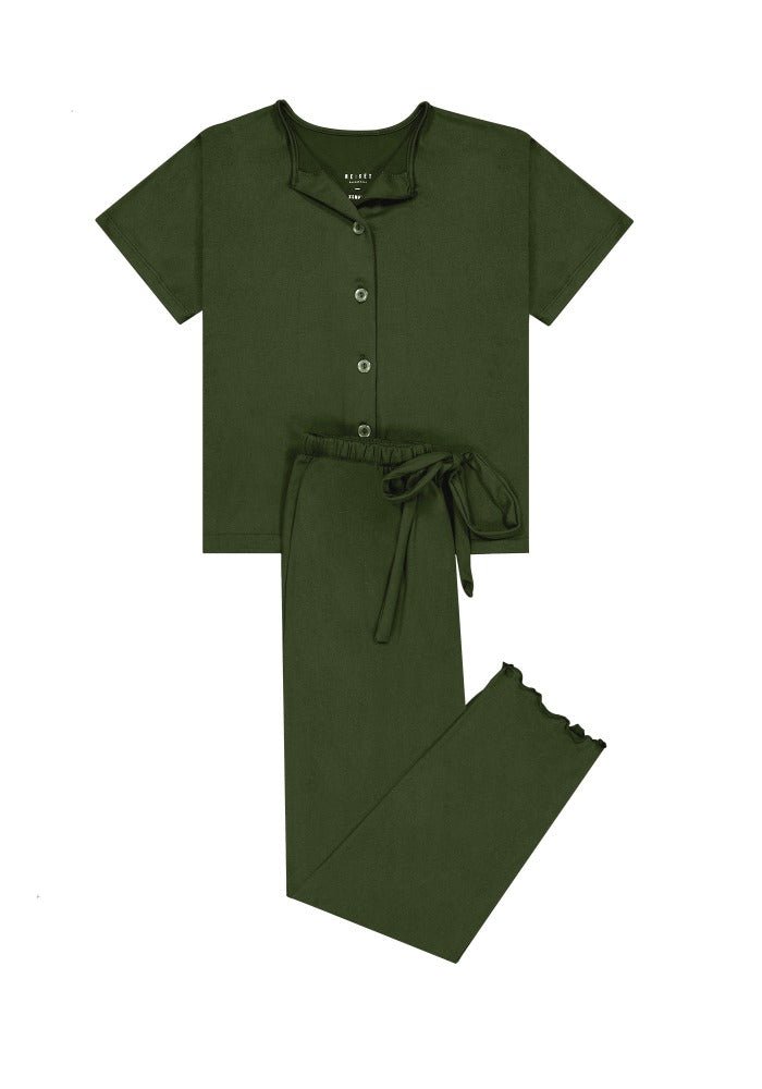 Olive Essentials Pj Set - Reset Loungewear
