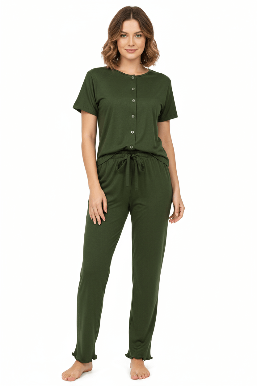 Olive Essentials Pj Set - Reset Loungewear