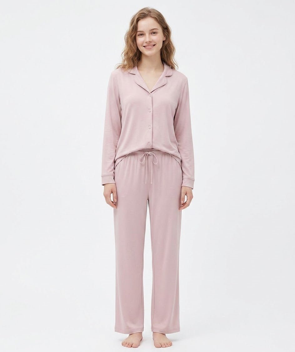 Petal Essential Button Set For Her - Reset Loungewear