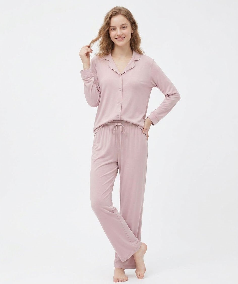 Petal Essential Button Set For Her - Reset Loungewear
