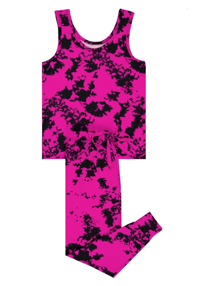 Pink Tie - Dye Women Sin Mangas y Pantalon - Reset Loungewear
