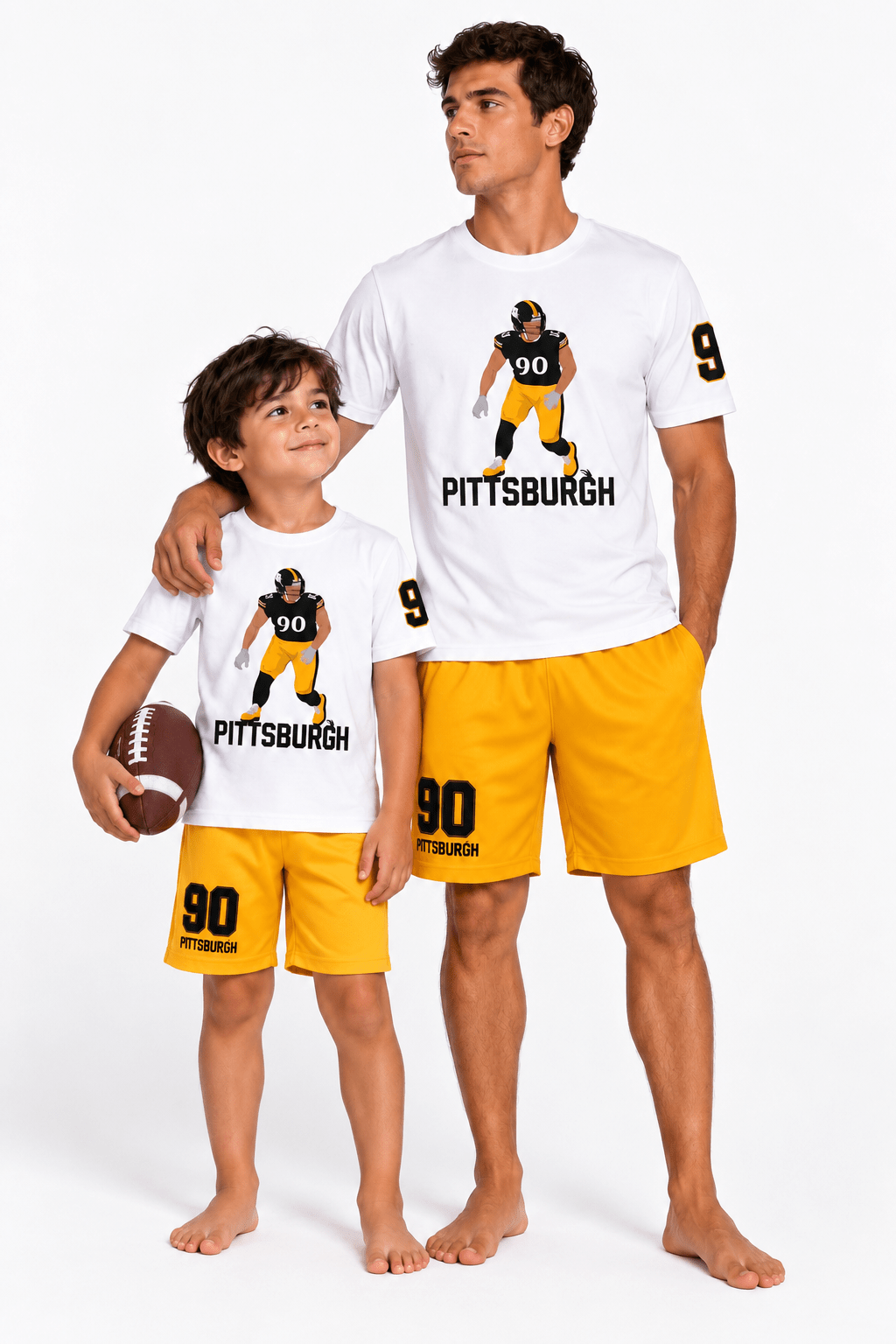 Set Papá e Hijo Uniforme Pitts Steelers - Reset Loungewear