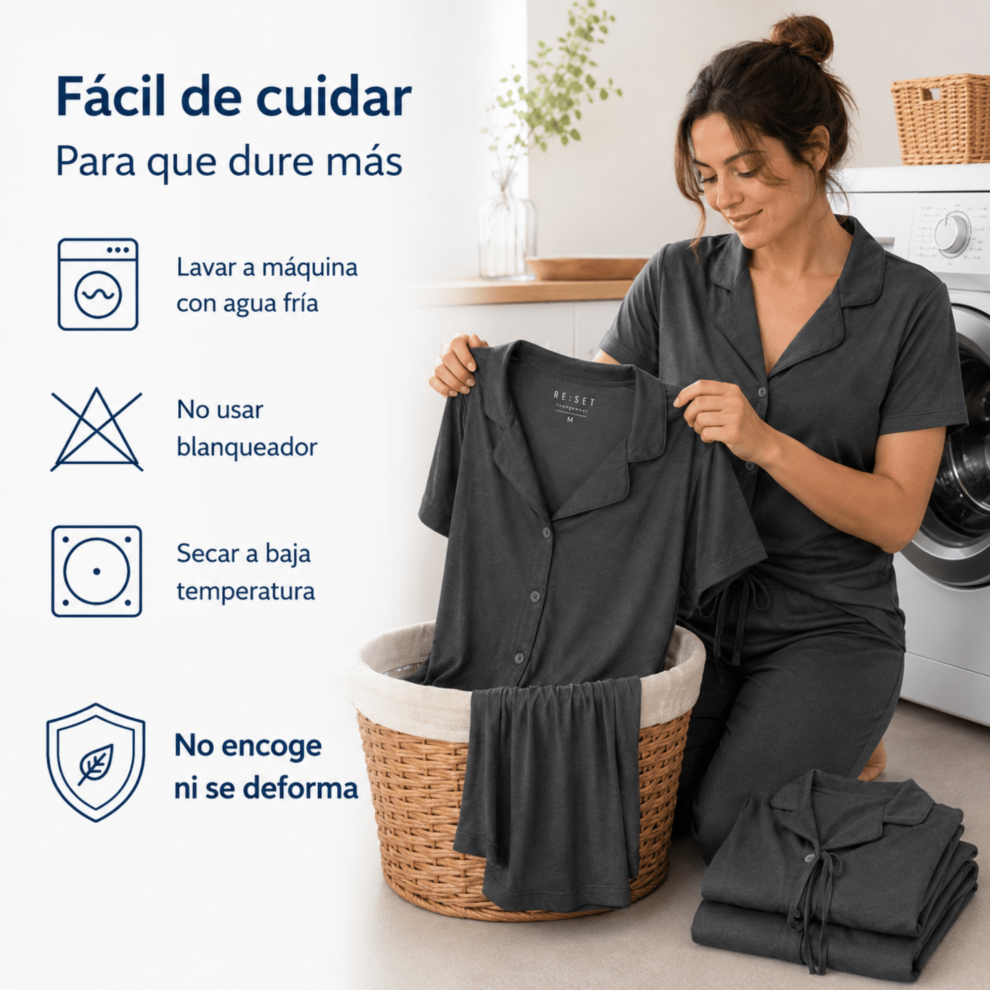 Stone - Button Set For Her - Reset Loungewear