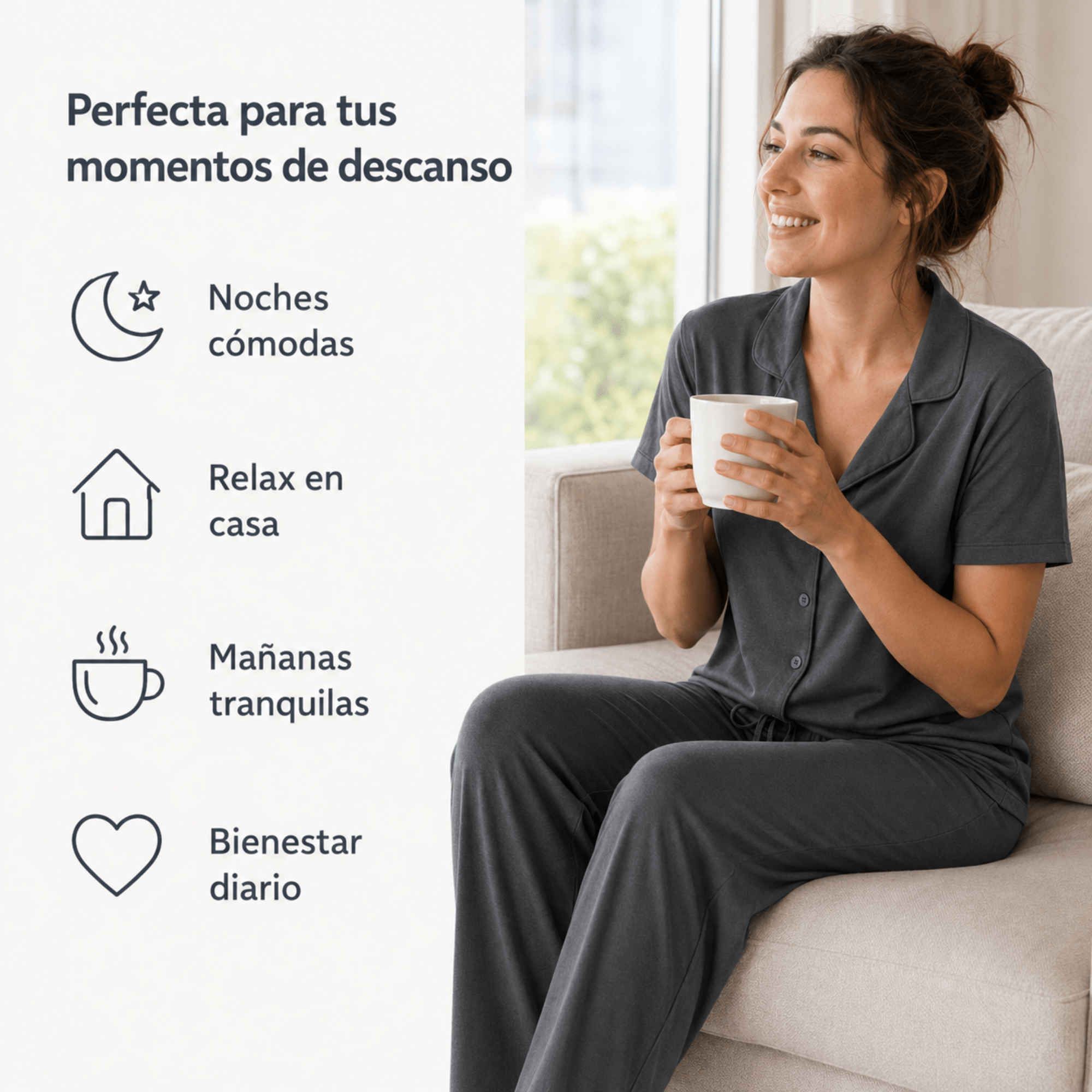 Stone - Button Set For Her - Reset Loungewear