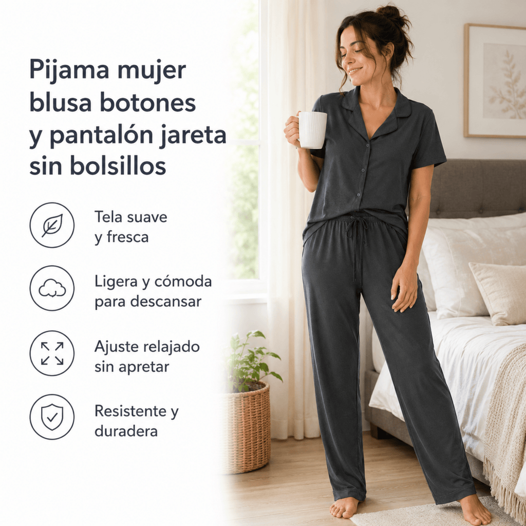 Stone - Button Set For Her - Reset Loungewear