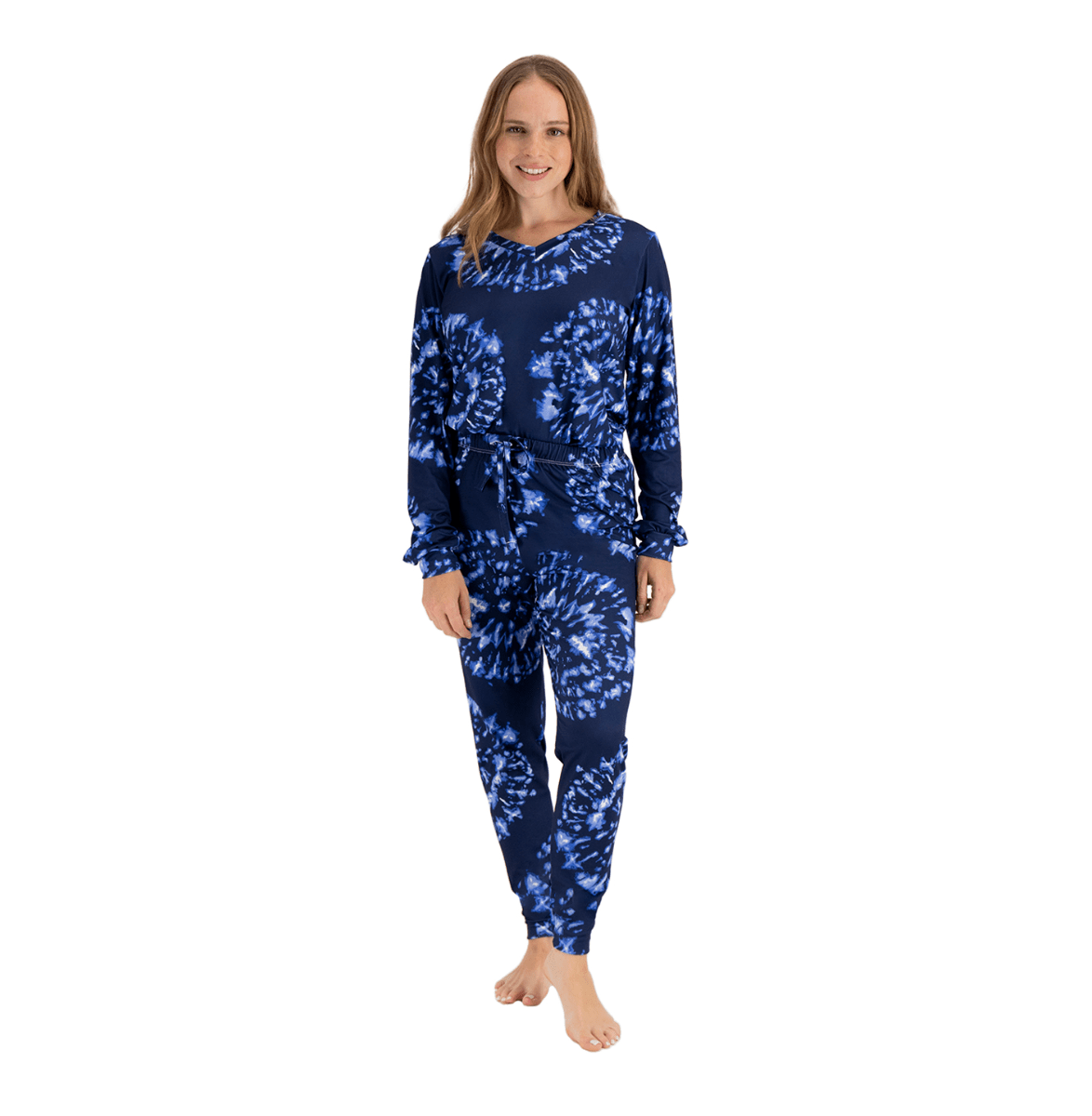 Swirly Navy Dream Tie - Dye Women Pj ML - Reset Loungewear