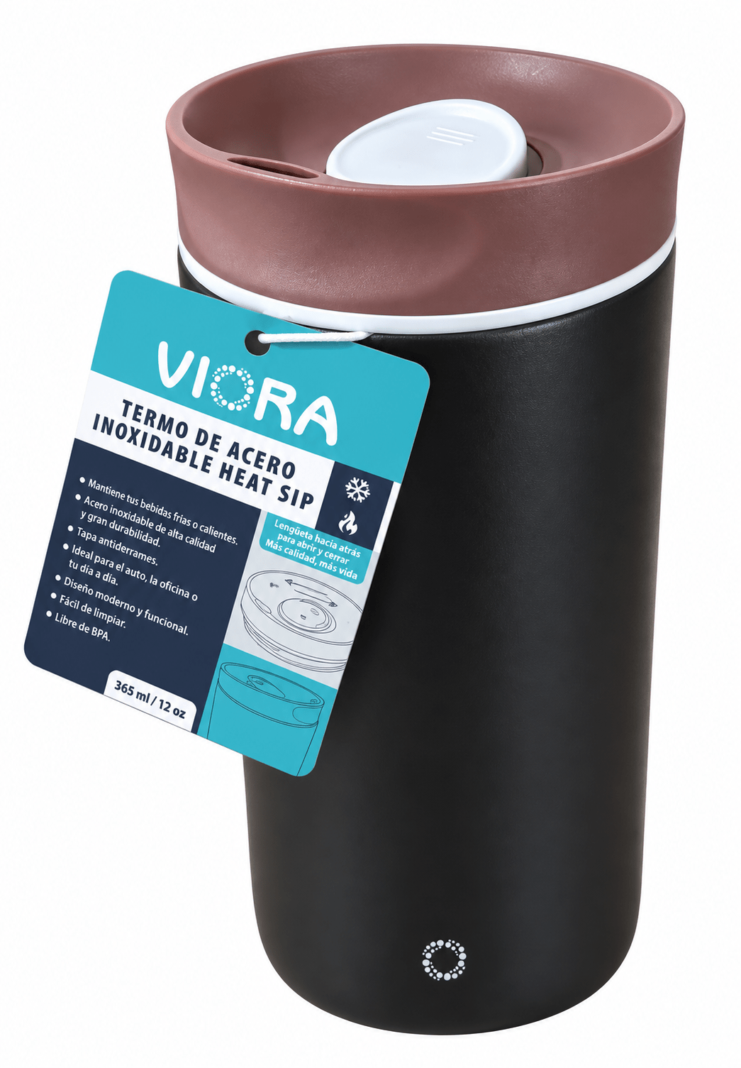 Termo negro tapa café - Reset Loungewear